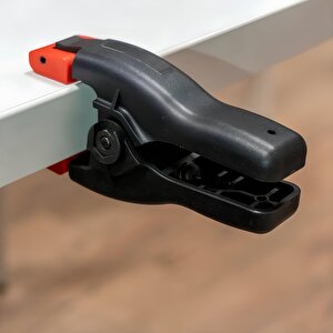 2 Adet Yaylı Kıskaç Mandal Pro El Tip İşkence Mengene Siyah Klips Hobi 30 Mm