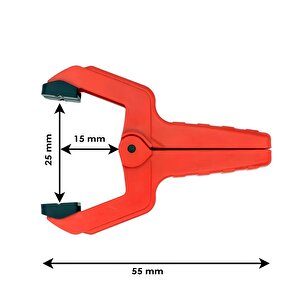 4 Adet Yaylı Kıskaç Mandal El Tip İşkence Mengene Kırmızı Klips Hobi 25 Mm 1 Inç
