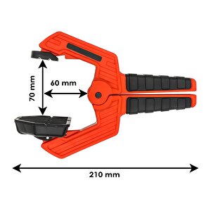 Su Terazili Yaylı Kıskaç Kırmızı Mandal El Tip İşkence Mengene Klips Hobi 70 Mm