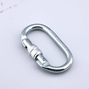 Oval Kilitli Karabina 10 Mm Kanca Paslanmaz Çelik Kilit Tırmanma Kamp Ekipman Tırmanış Kilidi 5 Adet