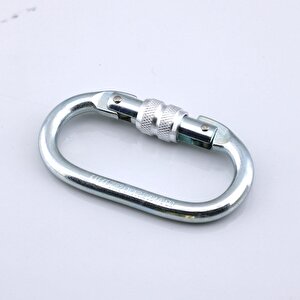 Oval Kilitli Karabina 10 Mm Kanca Paslanmaz Çelik Kilit Tırmanma Kamp Ekipman Tırmanış Kilidi 5 Adet