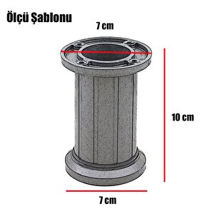 4 Adet Mobilya Koltuk Kanepe Tezgah Ünite Ayağı Ayarlı Beyaz Baza Ayak 10 Cm