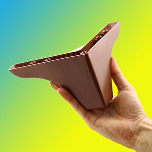 Lüks Mobilya Kanepe Sehpa Tv Ünitesi Koltuk Ayağı 9.5 Cm Kahverengi Ahşap Desenli Baza Ayak