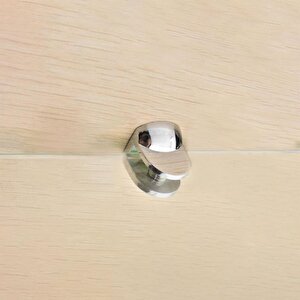 Metal Cam Raf Tutucu Cam Etejer Tırnak Lüx Menteşesi Krom Metal Vidalı 12 Mm (4 Adet)
