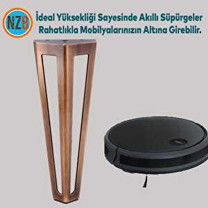 Mobilya Koltuk Konsol Tv Ünite Masa Ayağı Metal Ayakları 20 Cm Antik Bakır