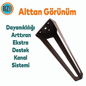 Mobilya Koltuk Konsol Tv Ünite Masa Ayağı Metal Ayakları 20 Cm Antik Bakır