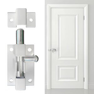 Kapı Sürgüsü Küçük Beyaz Mavzer Sürgü Sürgülü Kilit 25x40 Mm Kapı Pencere Emniyet Kilidi Metal