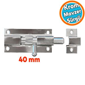 Metal Kapı Sürgüsü Küçük Krom Mavzer Sürgü Sürgülü Kilit 25x40 Mm Kapı Pencere Emniyet Kilidi