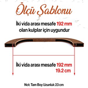 Eskitme Antik Bakır Metal Mobilya Mutfak Dolabı Dolap Kulpu Kulbu Kulpları 192 Mm - 192.2 Cm
