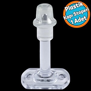 Şeffaf Plastik Kapı Pencere Arkası Tampon 8 Cm Vidalı Duvar Koruyucu Silikon Stoper 1 Adet