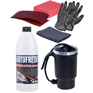 Autofresh Far Temi̇zleme Seti̇  Buharli Oto Far Parlatma  Buhar Maki̇nesi̇ Seti̇ Araç Far Temi̇zleme Solüsyonu
