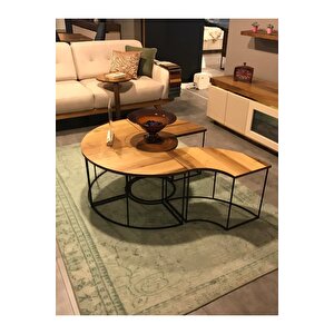 Lucca Mdf Ceviz Kaplama Orta Sehpa 4+1