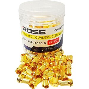 Rc-50 Rg6 Gold F Konnektör 18mm - Kutulu 100adet