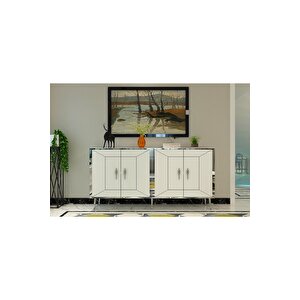 Arnodh (kb150) Konsol Beyaz Gümüş Beyaz-Gümüş