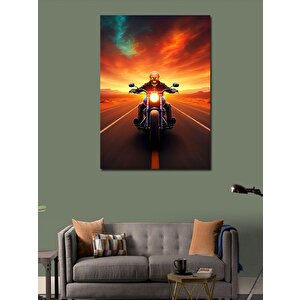 Kanvas Tablo Gün Batımı Motoru 100x140 cm