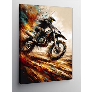 Kanvas Tablo Motokros Akrobatı 70x100 cm