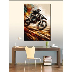 Kanvas Tablo Motokros Akrobatı 70x100 cm