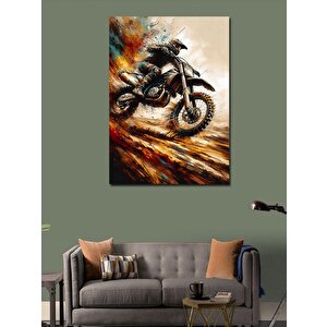 Kanvas Tablo Motokros Akrobatı 70x100 cm