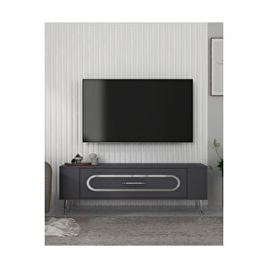 Retrop3dh Tv Sehpasi Antrasi̇t Gümüş Antrasit Gümüş