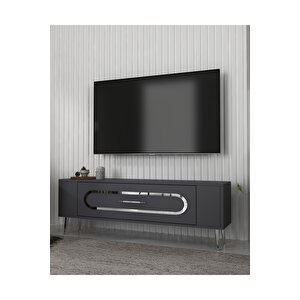 Retrop3dh Tv Sehpasi Antrasi̇t Gümüş Antrasit Gümüş