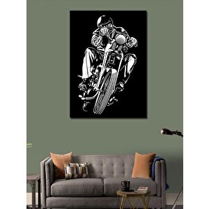 Kanvas Tablo Motorcu Adam 50x70 cm