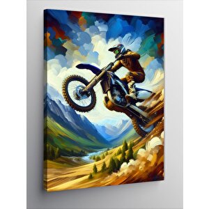 Kanvas Tablo Tehlikeli Motorcu 70x100 cm