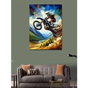 Kanvas Tablo Tehlikeli Motorcu 70x100 cm