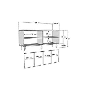 Li̇ne (kb150) Konsol - Beyaz Altin