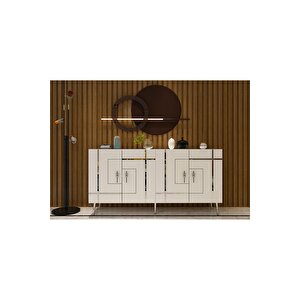 Li̇ne (kb150) Konsol - Beyaz Gümüş Beyaz-Gümüş