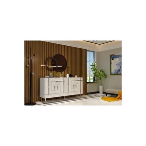 Li̇ne (kb150) Konsol - Beyaz Gümüş Beyaz-Gümüş
