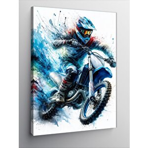 Kanvas Tablo Motocross 100x140 cm