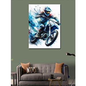Kanvas Tablo Motocross 100x140 cm