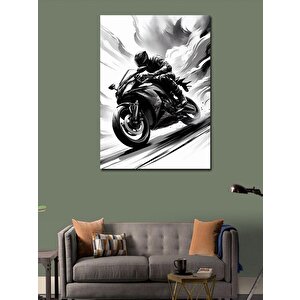 Kanvas Tablo Hızlı Motorcu 50x70 cm