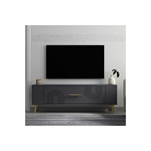 Retrol2dh Tv Sehpasi Antrasi̇t Altın Antrasit Gold