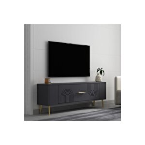 Retrol2dh Tv Sehpasi Antrasi̇t Altın Antrasit Gold