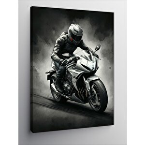 Kanvas Tablo Hızlı Motorcu 50x70 cm