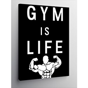 Kanvas Tablo Gym İs Life Motivasyon Temalı 50x70 cm