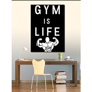 Kanvas Tablo Gym İs Life Motivasyon Temalı 50x70 cm