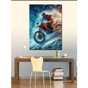 Kanvas Tablo Motocros Motorcusu 50x70 cm
