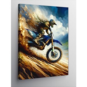 Kanvas Tablo Kumda Motokros 50x70 cm