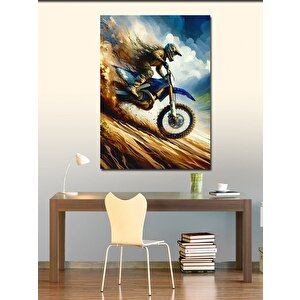 Kanvas Tablo Kumda Motokros 50x70 cm