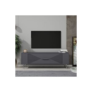 Retrol1dh Tv Sehpasi Antrasi̇t Gümüş Antrasit Gümüş