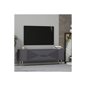 Retrol1dh Tv Sehpasi Antrasi̇t Gümüş Antrasit Gümüş