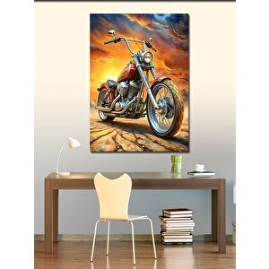 Kanvas Tablo Chopper  Motor