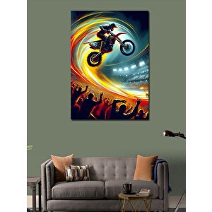 Kanvas Tablo Motokros Akrobatı 50x70 cm