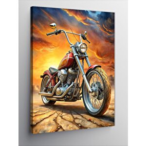 Kanvas Tablo Chopper  Motor 70x100 cm