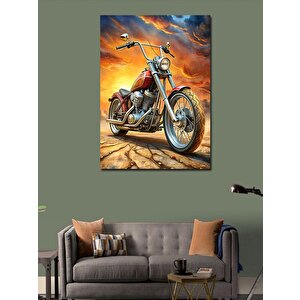 Kanvas Tablo Chopper  Motor 70x100 cm