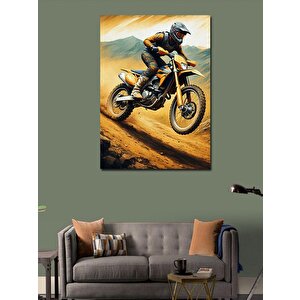 Kanvas Tablo Çöl Motorcusu 50x70 cm