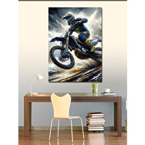 Kanvas Tablo Çamurlu Motokros 50x70 cm