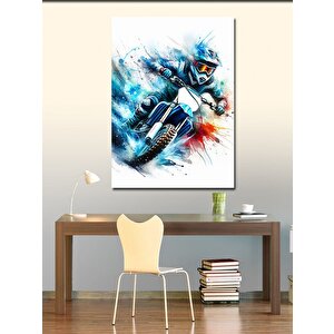 Kanvas Tablo Motocross 100x140 cm